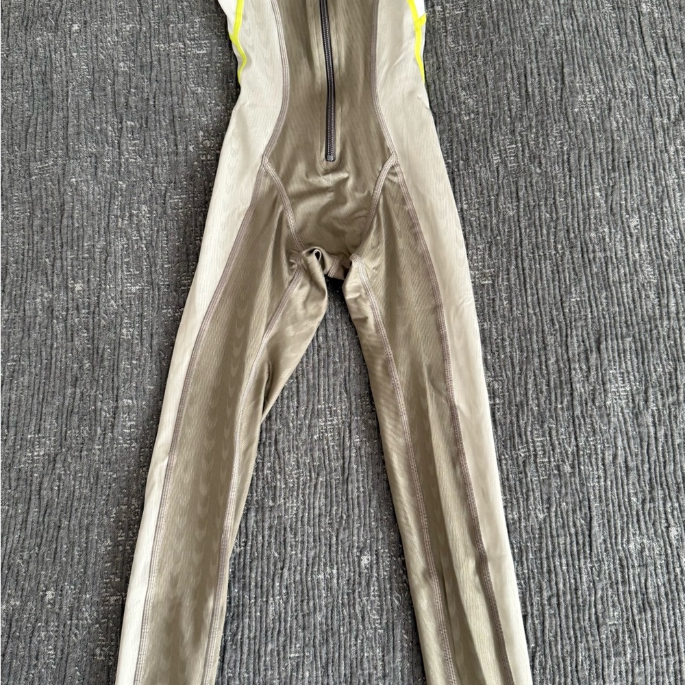 Speedo Women's One Piece in Gray and Yellow